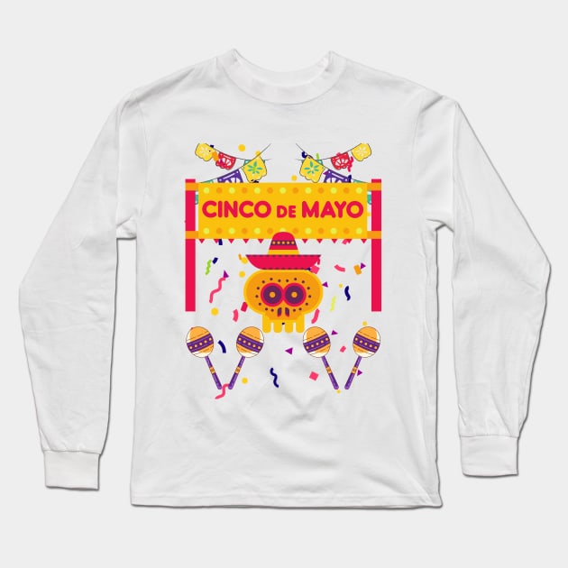 Feliz Cinco De Mayo Long Sleeve T-Shirt by Seasonal Besties